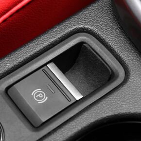 BETTERHUMZ Car Electric Handbrake Sticker Compatible with Audi A3 8Y S3 RS3 Sportback 2021-2025 Car Center Console Trim for Alcantara Cover Interior Molding Accessories (Carbon)