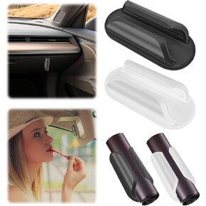 2PCS سيارة شفة الشفاه حامل No Melt Car Lip Balm حامل الشفاه السيليكون منظم إكسسوارات السيارة السود