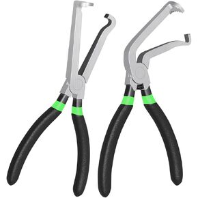 2PCS Electrical Disconnect Pliers for Automotive Repair Fuel Line Disconnect Repair Tool with Long Needle Nose Design Non-Slip Grip for Hose and Electrical Connectors Pliers