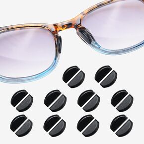 Eyeglass Nose Pads, 2mm Thk., Anti Slip Soft Adhesive Silicone Nose Pads with Super Sticky Backing, Glasses Nose Pad for Glasses, Sunglasses and Eye Wear (5 Pairs Clear)
