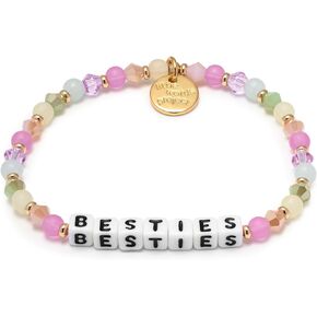 Besties Bracelet, The Original Word Bracelet, Made with Colorful Beads and Plated Brass Hardware, Handcrafted Design & Positive Message, Size XS