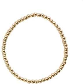 Annie & Sisters 3mm Round Gold or Silver Beaded Sterling Silver Bracelet