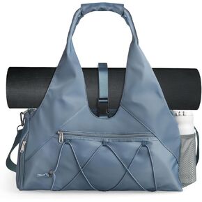 Forestfish Gym Bag For Women With Yoga Mat Holder & Shoe Compartment & Wet Dry Storage Pocket & Adjustable Strap
