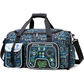 Kids Duffle Sleepover Travel Bag for Girls,Gym Sports Duffel Bag,Dance Bag for Girls With Shoe Compartment