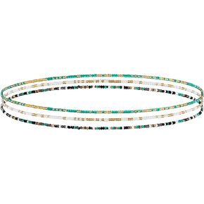 MINACHI Body Chain with Colorful Beads, Hollow Leaf Charms, Tassel Waist Chain, Fashion Beach Style Jewelry for Women