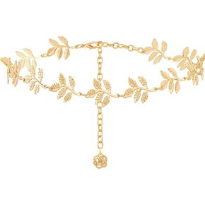 HAQUIL Vintage Leaf Gold Plated Alloy Belt Chain Belly Belt Chains Jewelry Accessories for Women