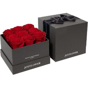 Joyflower المحفوظة في الصندوق ، الورود الحقيقية إلى الأبد هدية عيد الأم لأمي جدة ، والروود الأبدية الحمر in Kuwait