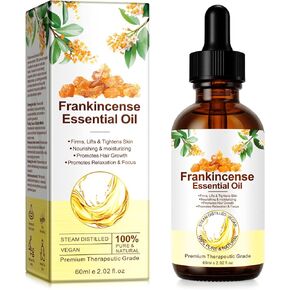 Frankincense Essential Oil, Pure & Natural Premium Frankincense Oil for Face, Hair Care, Body, Home Diffusers, Aromatherapy, Massage and Humidifiers, 2.02 Fl.Oz/60 ML