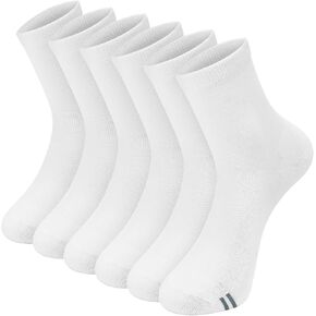 Jspupifip 6 Pairs Thin Crew Socks for Men Women Breathable Sport Athletic Running Casual Cotton Socks,US 5.5-8