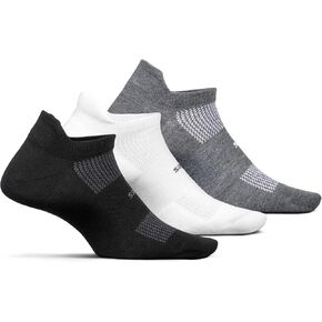 Feetures High Performance Ultra Light No Show Tab Ankle Socks - Sport Sock with Targeted Compression - (3 Pair)
