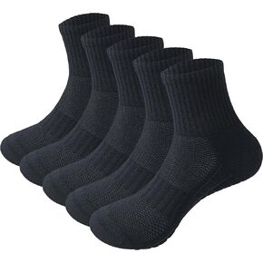 MAGIARTE Unisex Athletic Thick Cushioned Mini Crew Cotton Socks Running Hiking Multi Sports Socks for Men & Women 3/5 Pack