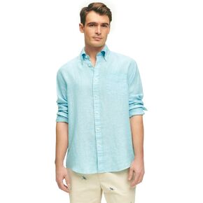 Brooks Brothers Men's Irish Linen Long Sleeve Sport Shirt