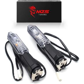 MZS Motorcycle LED Turn Signal Lights Compatible with Z125 Z400 Z650 Z1000 Z1000SX KLE650 KLZ1000 EX 250 300 400 650 ZX6R ZX10R ZX25R H2 H2R Front Rear Amber Lamp Indicators Light Clear