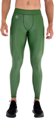 Kapow Meggings Shiny Performance Leggings - Compression Pants for Men with Pockets in Kuwait