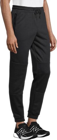 Men's Sweatpants with Zipper Pockets Tapered Fleece Joggers for Men Athletic Track Pants for Workout Jogging Running in Saudi Arabia