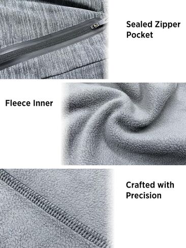 Men's Sweatpants with Zipper Pockets Tapered Fleece Joggers for Men Athletic Track Pants for Workout Jogging Running in Saudi Arabia