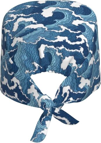 Working Cap Scrub Cap with Sweatband Adjustable Unisex Women Tie Back Hat Nurse Surgical Caps in Saudi Arabia