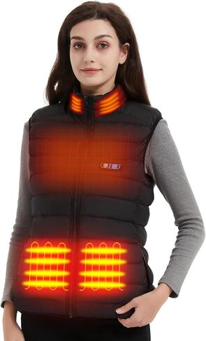 PTAHDUS Women’s Heated Vest with Battery Lightweight 4 Heating Zones, with Neck Warmer in Saudi Arabia
