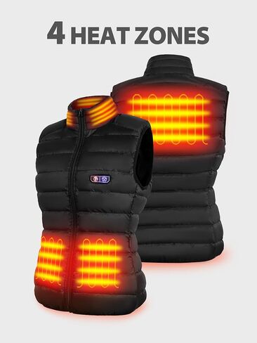 PTAHDUS Women’s Heated Vest with Battery Lightweight 4 Heating Zones, with Neck Warmer in Saudi Arabia