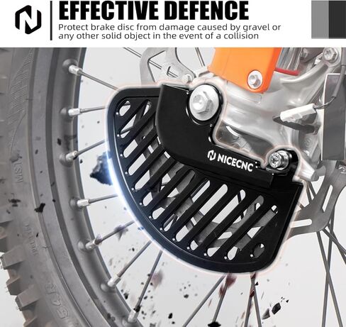 Black Front Disc Guard Compatible with Gas Gas EC250/300 2021-2024 EC350F 2021-2023 MC125 2021-2024 Brake Rotor Disc Protector Cover Compatible with KTM 125 SX 2015-2024 See Fitment in Saudi Arabia