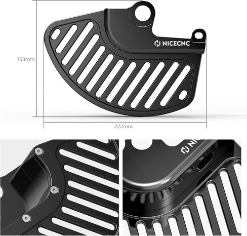 Black Front Disc Guard Compatible with Gas Gas EC250/300 2021-2024 EC350F 2021-2023 MC125 2021-2024 Brake Rotor Disc Protector Cover Compatible with KTM 125 SX 2015-2024 See Fitment in Saudi Arabia
