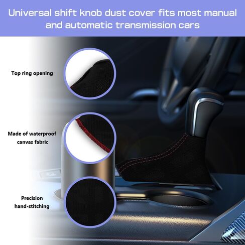 Car Shift Knob Dust Cover, Shift Boot Cover, Fabric Shifter Manual/Auto Shift Knob Boot Dust Cover, Car Accessories Gear Gaiter Cover Auto Shift Boot Sleeve Protector for Cars (Blue) in Kuwait