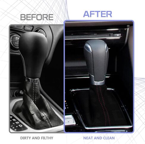 Car Shift Knob Dust Cover, Shift Boot Cover, Fabric Shifter Manual/Auto Shift Knob Boot Dust Cover, Car Accessories Gear Gaiter Cover Auto Shift Boot Sleeve Protector for Cars (Blue) in Kuwait