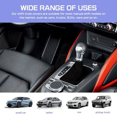 Car Shift Knob Dust Cover, Shift Boot Cover, Fabric Shifter Manual/Auto Shift Knob Boot Dust Cover, Car Accessories Gear Gaiter Cover Auto Shift Boot Sleeve Protector for Cars (Blue) in Kuwait