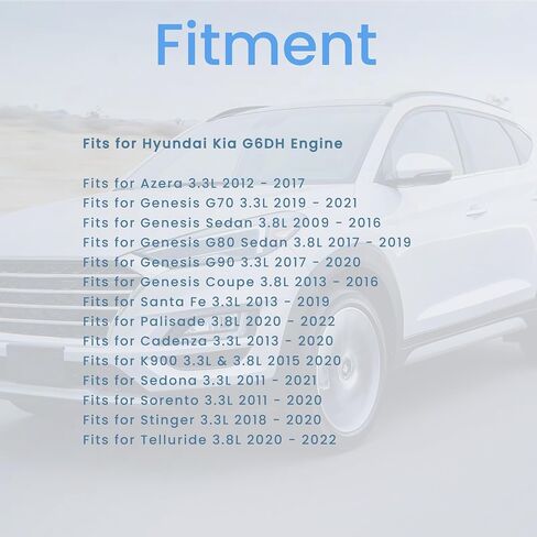 G6DH 3.3L العمود المرفقي توصيل القضبان ومجموعة محامل القضبان الرئيسية التي تناسب Hyundai Santa Fe Kia Sorento Sedona 3.3L 2011-2019 230603C201 21020-3C411 21020-3C410 in Kuwait