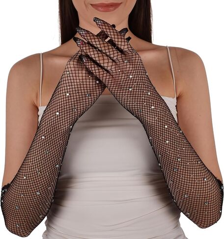 LIMELIA Stoned mesh gloves, Stoned Flexible Gloves for Women in Kuwait