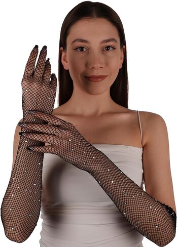 LIMELIA Stoned mesh gloves, Stoned Flexible Gloves for Women in Kuwait