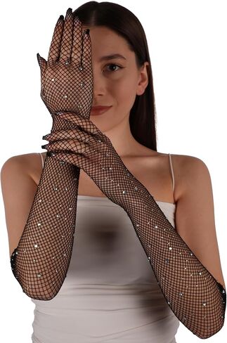 LIMELIA Stoned mesh gloves, Stoned Flexible Gloves for Women in Kuwait