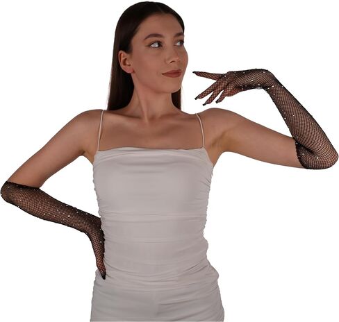 LIMELIA Stoned mesh gloves, Stoned Flexible Gloves for Women in Kuwait