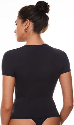 INLYRIC Women's Inbarely Soft Short Sleeve Tops Crew Neck Summer Going Out Tees Basic Slim Fitted Breathable T-Shirt in Saudi Arabia
