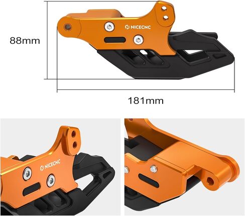 Black Aluminium Chain Guide Block Compatible with 690 Enduro/SMC R 2008-2024, Compatible with Husqvarna Enduro/Supermoto 701 2016-2024, Norden 901 2022 2023, Chain Guide Guard, See Fitment in Saudi Arabia