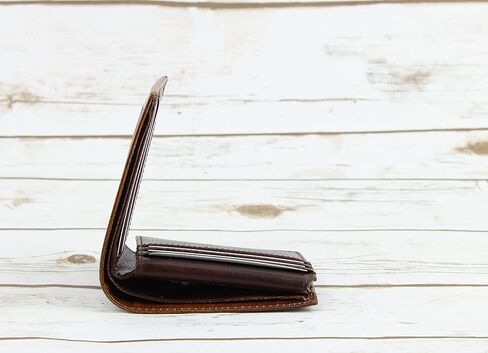 American Bison RFID Wallet for Men – Hand-Tooled Floral Cowhide Leather Bifold Wallet with Gift Box (Dark Brown) in Kuwait