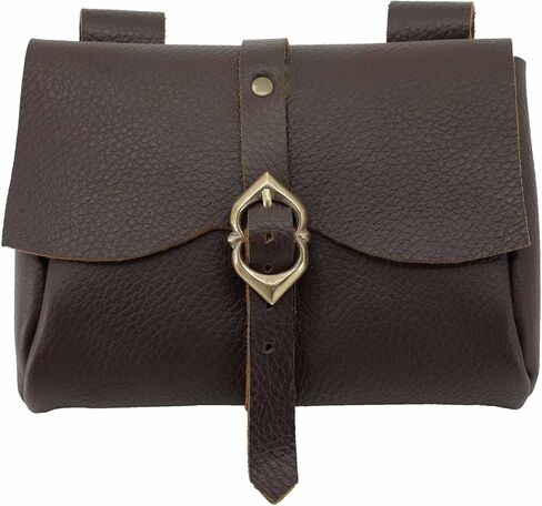 Lord of Battles Medieval Genuine Buff Leather Belt Pouch Renaissance Costume Waist Bag for Roleplaying Cosplay - Messenger Belt for Him/Her in Saudi Arabia