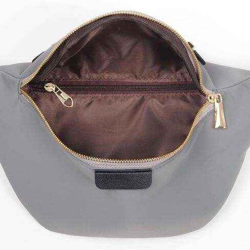 رمادي زائد الحجم فاني حزمة للنساء والرجال ، حقيبة Crossbody الأزياء مع حزام حزام قابل للتعديل (يناسب 42-54 في الخصر) in Kuwait