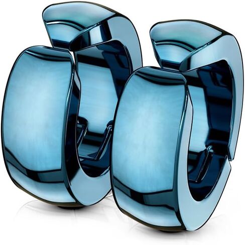 Aloha Earrings Domed Cuff Clip On Non-Piercing Huggie Hoop Earrings in Saudi Arabia