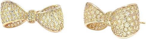 Pave CZ Statement Small Ribbon Bow Clip-On Earrings or Stud Earrings For Women Bride's Wedding Prom in Kuwait