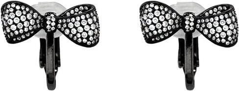 Pave CZ Statement Small Ribbon Bow Clip-On Earrings or Stud Earrings For Women Bride's Wedding Prom in Kuwait