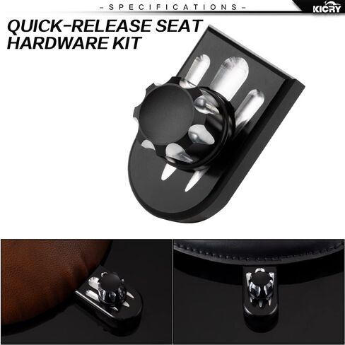 Seat Bolt Tab Screw Mount Knob Cover For Harley Quick-Release Hardware Kit Black Knurled Billet Aluminum Compatible for Street Glide Road King Electra Dyna Softail 1997-2020(Black-Claw) in Saudi Arabia