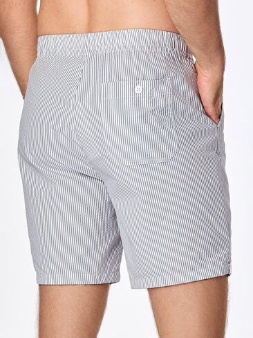 Mens Seersucker Shorts Casual Elastic Waist Drawstring Shorts Stretch Summer Beach Vacation Shorts with Pockets in Saudi Arabia