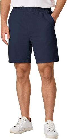 Mens Seersucker Shorts Casual Elastic Waist Drawstring Shorts Stretch Summer Beach Vacation Shorts with Pockets in Saudi Arabia