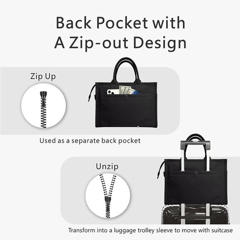 TOPDesign Heavy-Duty Canvas Tote Bag for Women, Adjustable Crossbody/Shoulder Handbag with 9 Pockets, Everything Tote in Kuwait