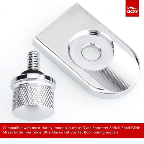 Seat Bolt Tab Screw Mount Knob Cover For Harley Quick-Release Hardware Kit Black Knurled Billet Aluminum Compatible for Street Glide Road King Electra Dyna Softail 1997-2020(Black-Claw) in Saudi Arabia