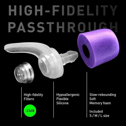 مقابس الأذن Live Foam-رغوة ذاكرة مريحة للغاية ، وصوت Hi-Fi ، وتقليل الضوضاء 23 ديسيبل ، وحالة مطابقة الألوان ، وحماية السمع للحفلات الموسيقية ، والمهرجانات ، والموسيقيين ، والرياضة ، والدراجات النارية [Ash Purple] in Kuwait