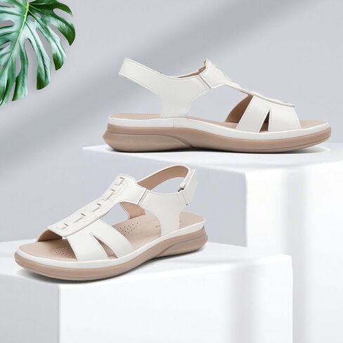 SelenePair Women's Flat Arch Support Slide Sandals Open Toe Casual Walking Summer Adjustable Sandal in Saudi Arabia