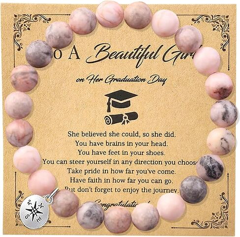 Graduation Gifts for Her,Graduation Bracelets Inspirational Compass Bracelet Class of 2025 Graduate Gifts Middle School High School College Bachelor Master for Women Daughter Friends in Kuwait