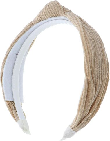 Motique Accessories Elegant Wedding Holiday Cotton Knot Glitter Headband-Gold in Kuwait